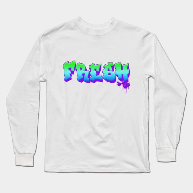 Graffiti Fresh Prince of Bel Air 1990s 90s TV Show Long Sleeve T-Shirt by DankFutura